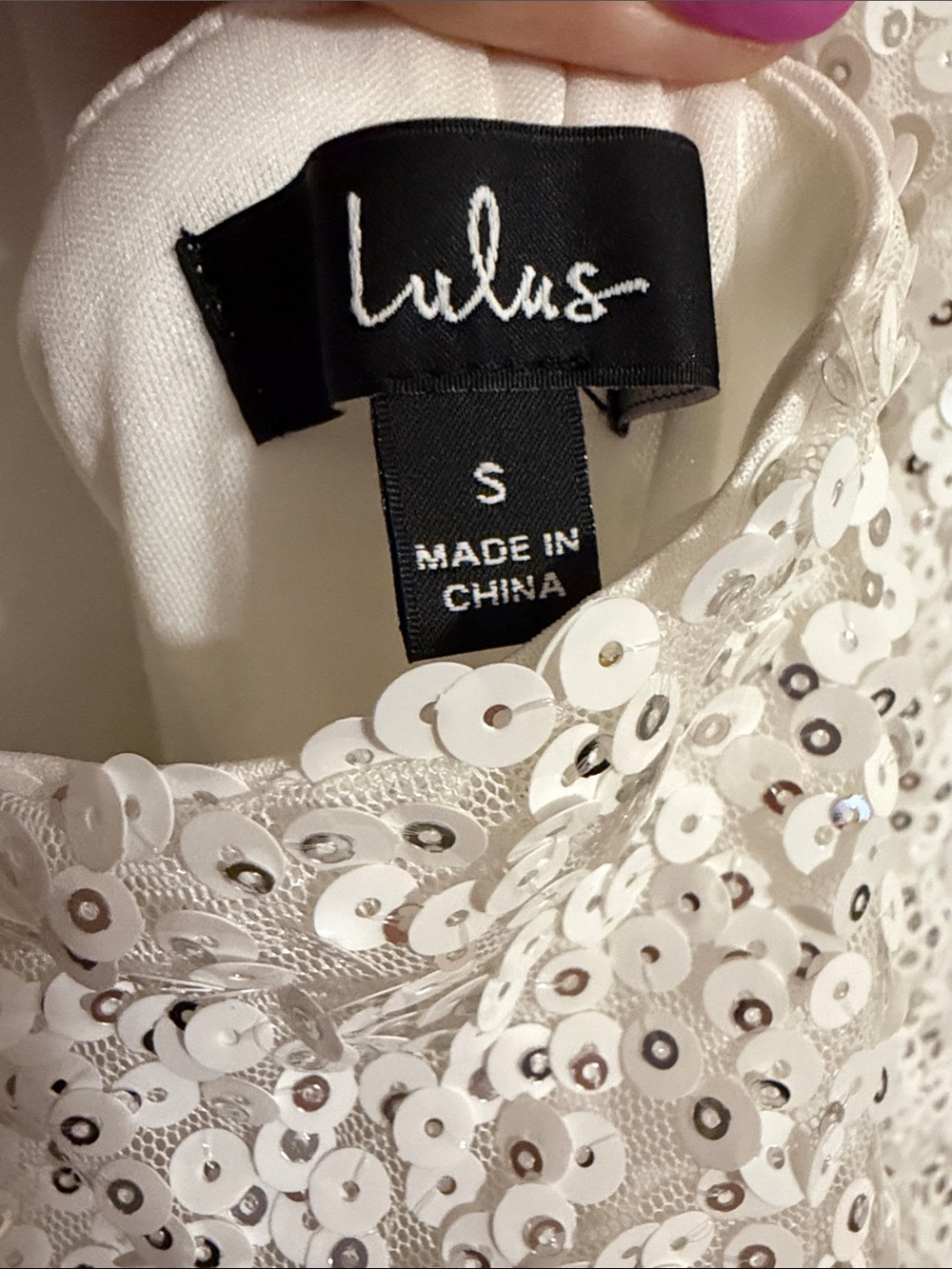 Lulus Force of Fashion White Backless Sequin Mini Dress Size S - Picture 2 of 10